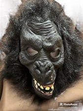 RUBBER VINYL MASK Cosplay Halloween Monkey Gorilla Ape Scary Monster