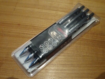 3er-Set Rotring Tikky II Druckbleistifte Schwarz in 3 Stärken 0,35 0,5 0,7
