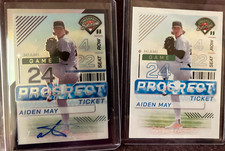 2024 Panini Prospect Edition Purple Prizm Auto & Base Card Aiden May /125 Miami