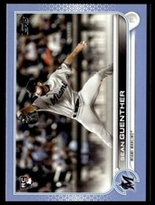2022 Topps 471 Sean Guenther Miami Marlins RC Father's Day Powder Blue 12/50