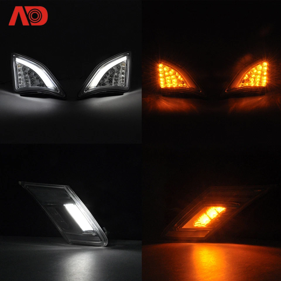 SMOKED LED SIDE MARKER TURN SIGNAL LIGHT CORNER LAMP FOR Toyota GT86 Scion FR-S - Image 2 of 4