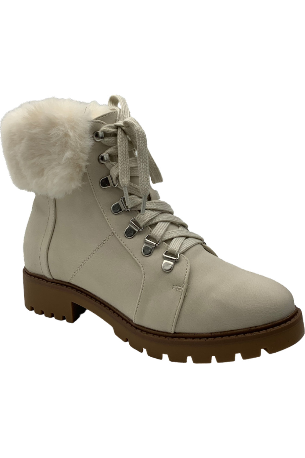 Isaac Mizrahi Live! Lace Up Hiker Bootie Bone
