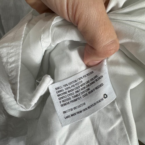 The Nines by Hatch Maternity Dress Size XL White Sleeveless Pintuck Button Front - Picture 7 of 10