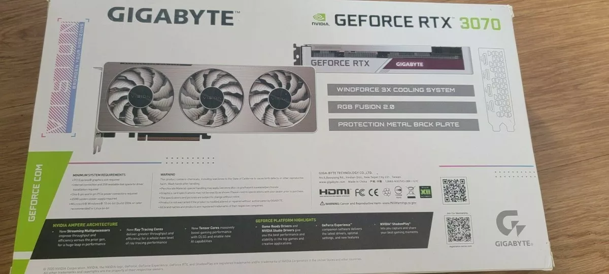 GIGABYTE 3070 VISION OC V1.0 NON LHR | eBay