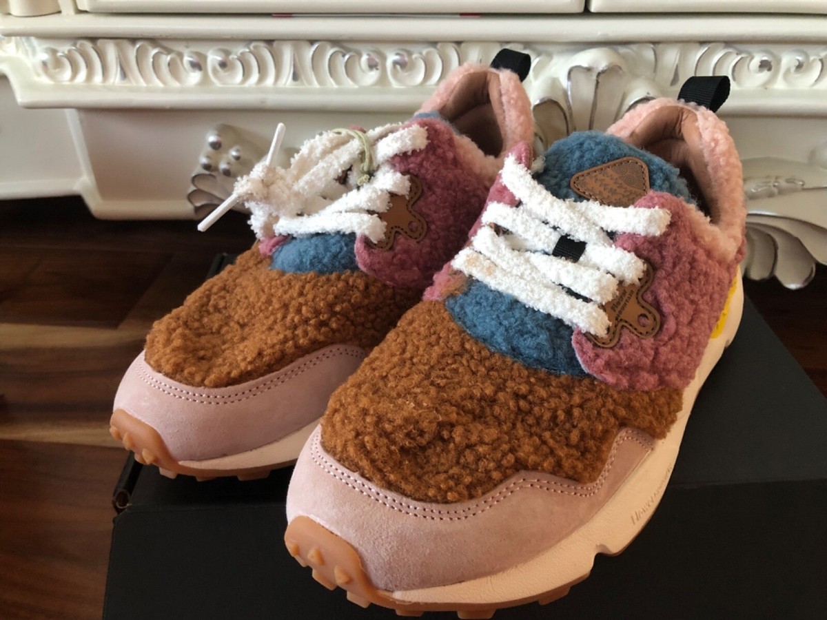 Flower Mountain Pampas Teddy Women's Sneaker Shoes Faux Fur 38 US