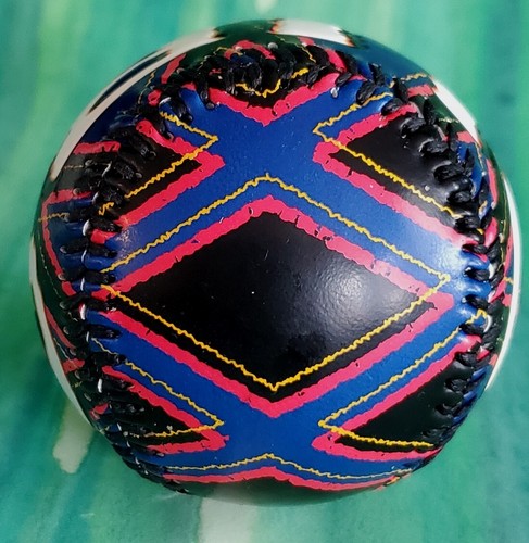 2002 CHICAGO CUBS Baseball Black X Design Fotoball Souvenir Ball Vintage New - Picture 5 of 8