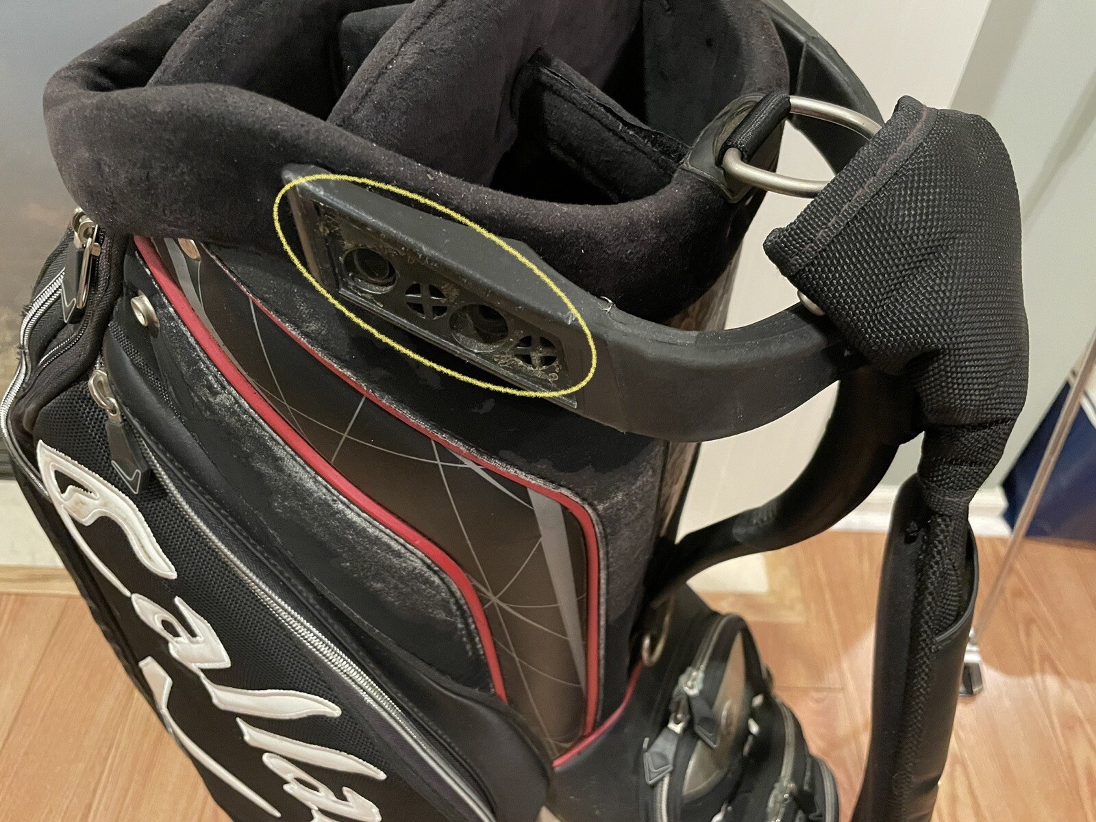 Callaway RAZR Black/Red/White Tour Staff Golf Bag w/ 6-Way Club Divider (L@@K)
