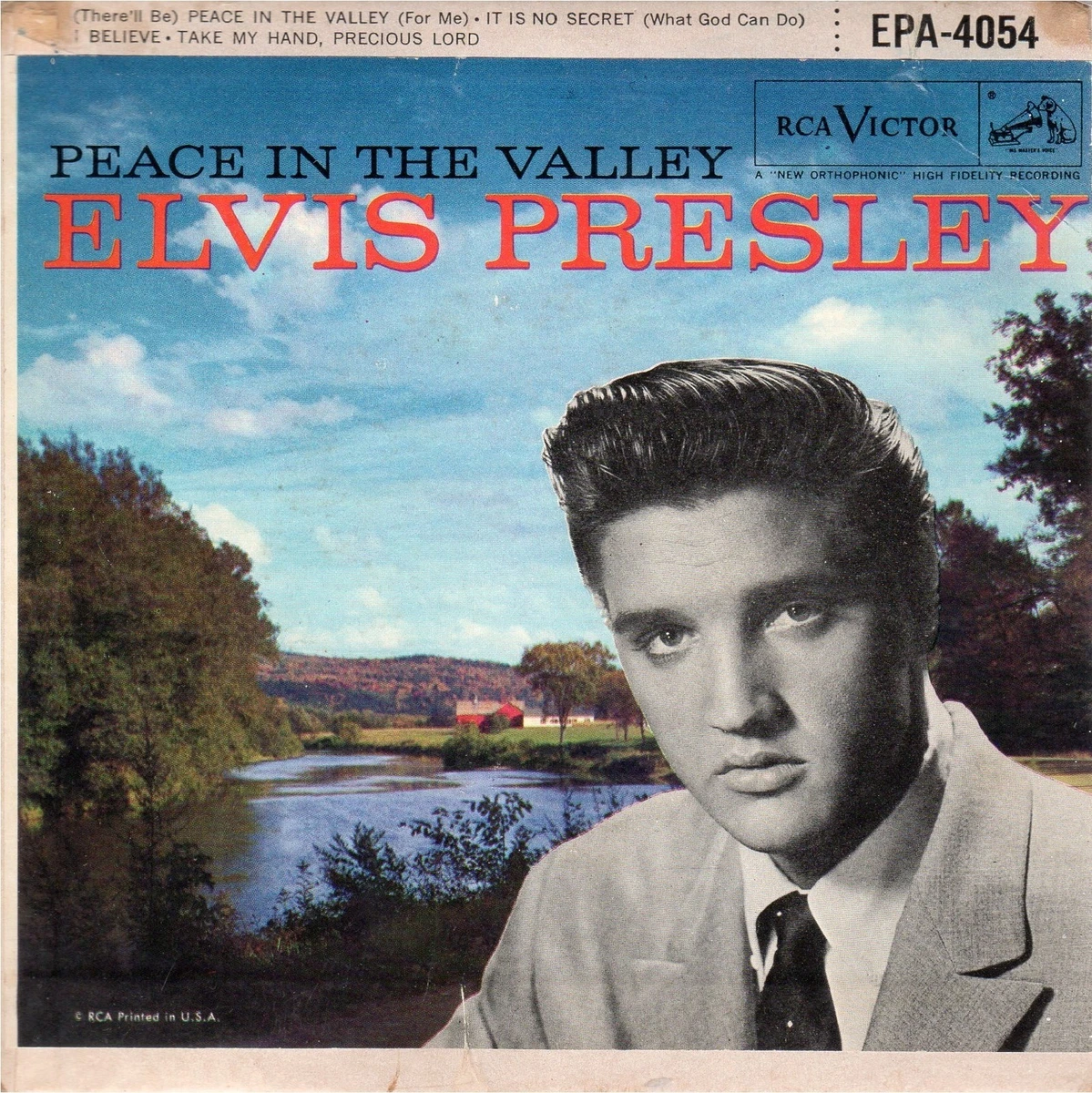 1S/1S EX) Elvis Presley &#034;Peace In The Valley&#034; RCA Victor EPA-4054  1957 Gospel | eBay