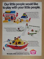 1972 Hasbro Romper Room Weebles boat camper playground vintage print Ad