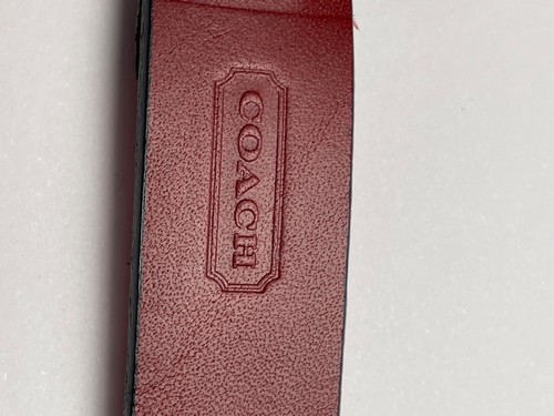 Coach Leather Dark Red Cowhide Made in Italy Solid Brass Buckle Sz XL - Picture 8 of 13