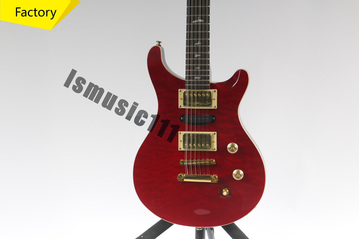 PRS ギター Factory Red PRS Electric Guitar Quilted Maple Top 12 Strings