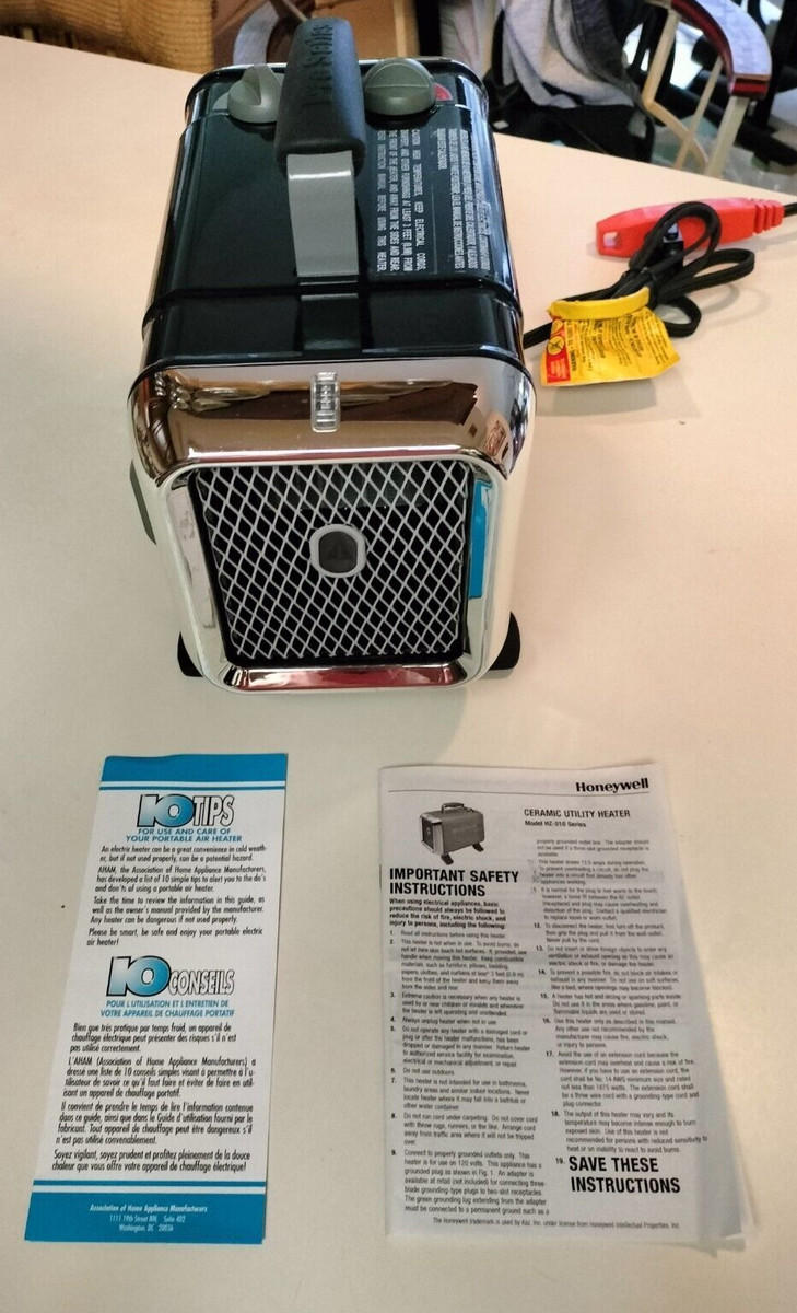 u0026#034;TESTEDu0026#034; Honeywell Pro Series HZ-510 Portable Adjustable Space  Heater,Blk/Chrome | eBay