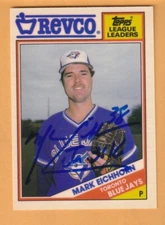 Mark Eichhorn Toronto Blue Jays AUTO Signed 1988 Topps Revco
