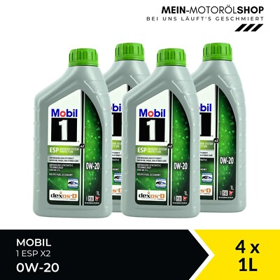 Mobil 1 ESP X2 0W-20 VW 509 00/508 00 MB 229.71 GM Porsche 4x1 Liter = 4 Liter