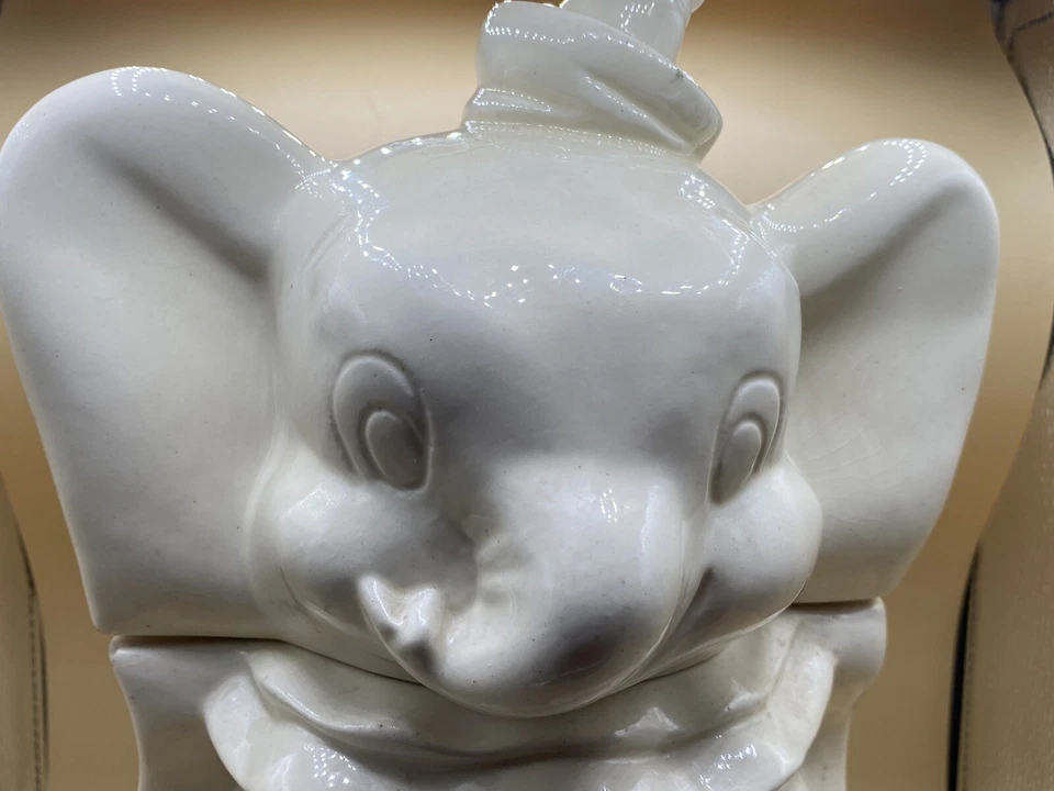 Cookie Jar-Rare Walt Disney VTG Collectible Dumbo Ceramic Turnabout 1940's - Image 4 of 4