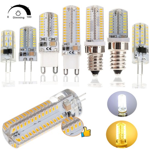 Mini Dimmable LED Corn Bulb Light G9 G4 E14 E12 6W 8W 10W 3014 SMD Lamp AC 110V