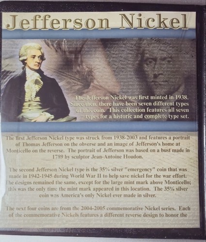 Jefferson Nickel Variety Collection First Commemorative Mint - Bild 3 von 3