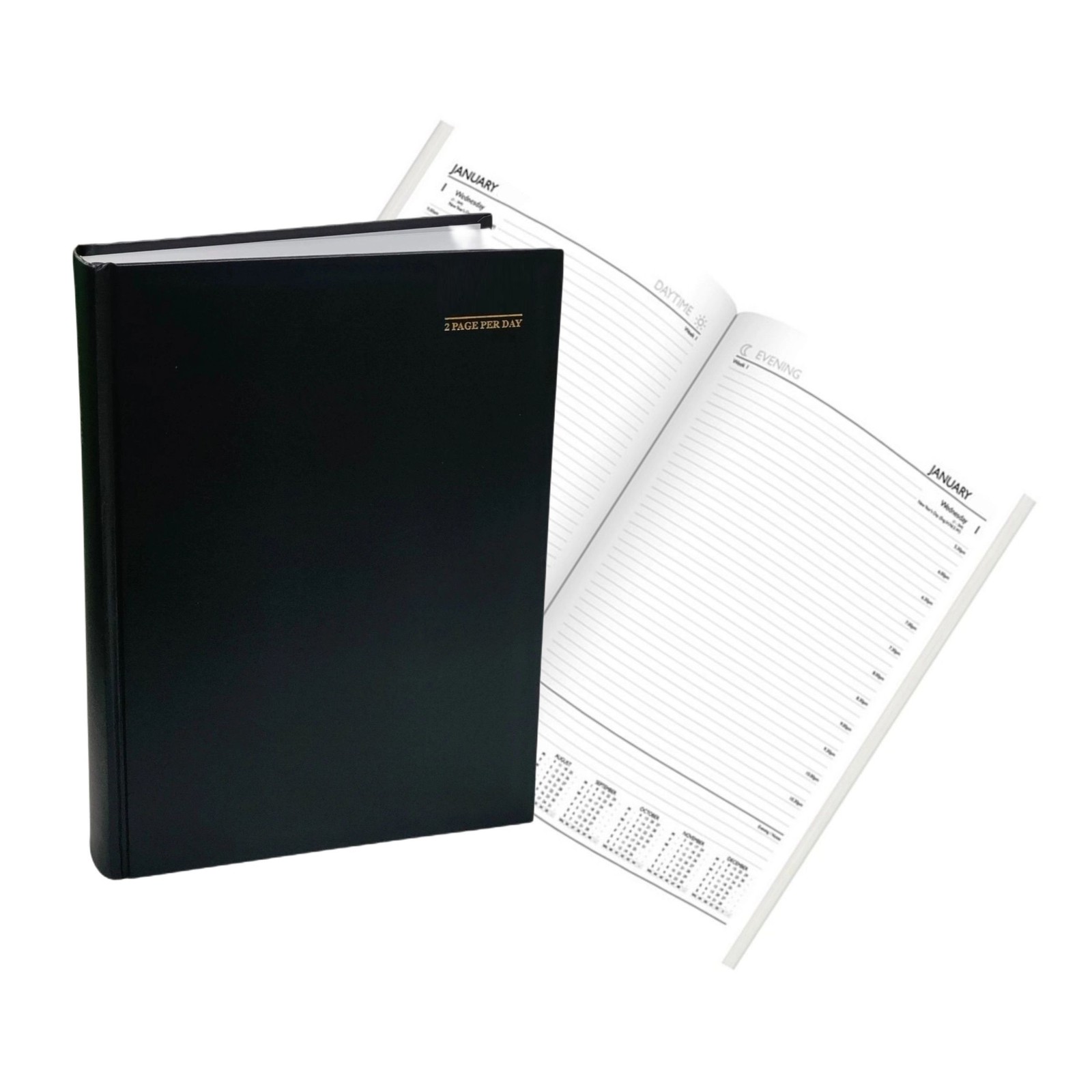 1 Large 2026 A4 Appointment Diary 2 Page Per Day Time Hospitality Planner Diary