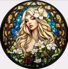 1 OZ .999 SILVER HAYLEYBUG GARDEN OF HER GRACE COLORIZED ART ROUND FANTASY GIRL