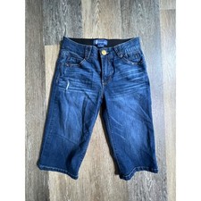 Democracy Bermuda Shorts Womens 2 Dark Wash Ab'solution Distressed Denim