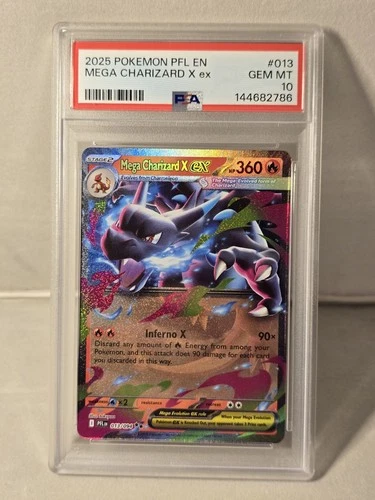 Pokémon Mega Charizard X ex 013/094 Phantasmal Flames PSA 10 GEM