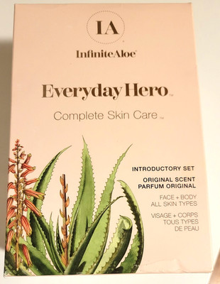 INFINITEALOE EVERYDAY HERO COMPLETE SET- 8OZ.,2OZ. AND 2x- .5 OZ.NEW With SEALED