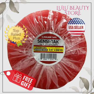 Sensi-Tak Tape (Red Liner) 3/4'' X 36 Yard Roll for Poly Units Wigs Toupee Walker