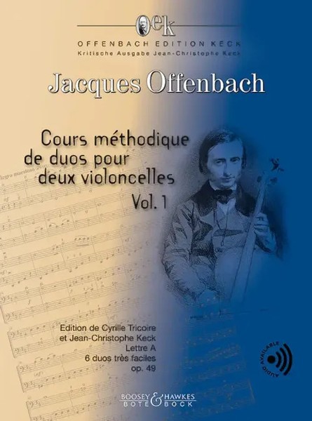 Jacques Offenbach | Cours MéThodique De Duos Pour Deux Violoncelles Vol. 1-image