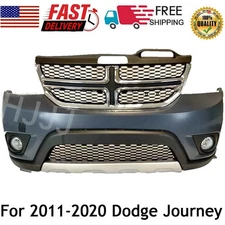 Front Bumper Cover Grille Assembly Kit For 2011-2019 Dodge Journey Replacement