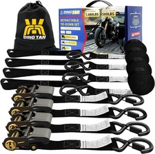 Rhino Usa Retractable Ratchet Straps 4-pack - 1 Inch X 15 Feet 1650lb Break