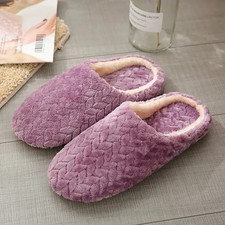 Unisex Fluffy Home Slippers Soft Lightweight anti Slip Comfortable Indoor Slides