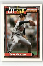 1992 TOPPS #395 TOM GLAVINE ATLANTA BRAVES