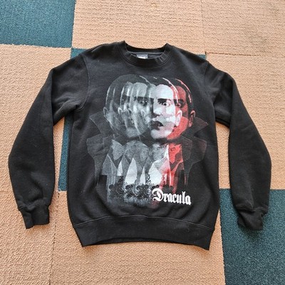 UNIVERSAL STUDIOS Pullover DRACULA ADULT Sweatshirt Small Monsters 3D Black Å8d
