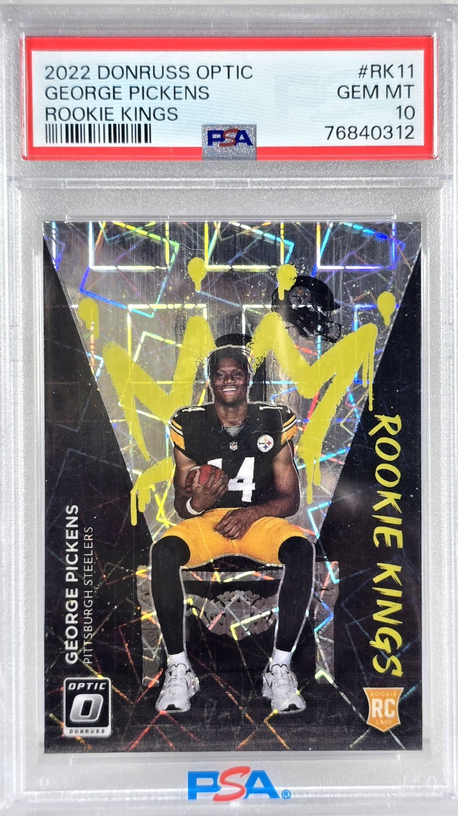 2022 Donruss Optic George Pickens Rookie Kings PSA GEM MINT 10  💎💎