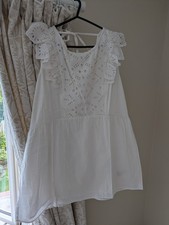 White Cotton Seraphine Maternity Nursing Breastfeeding Access Vest Top 12 bnwt