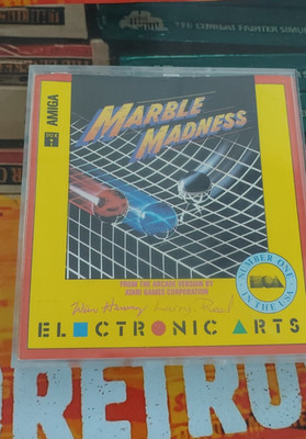 Marble Madness (EA 1986) Commodore Amiga (Disk, Manual, Box) works 16-bit