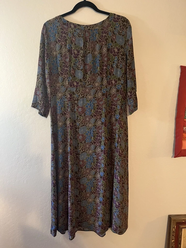 Vestido Floral Eddie Bauer Vintage Para Mujer Pequeño Grande Cottagecore Años 90 Otoño Boho Foto 2 de 4
