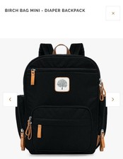 Parker Baby Co. Black Birch Bag Diaper Backpack Mini Backpack Travel Bag Black