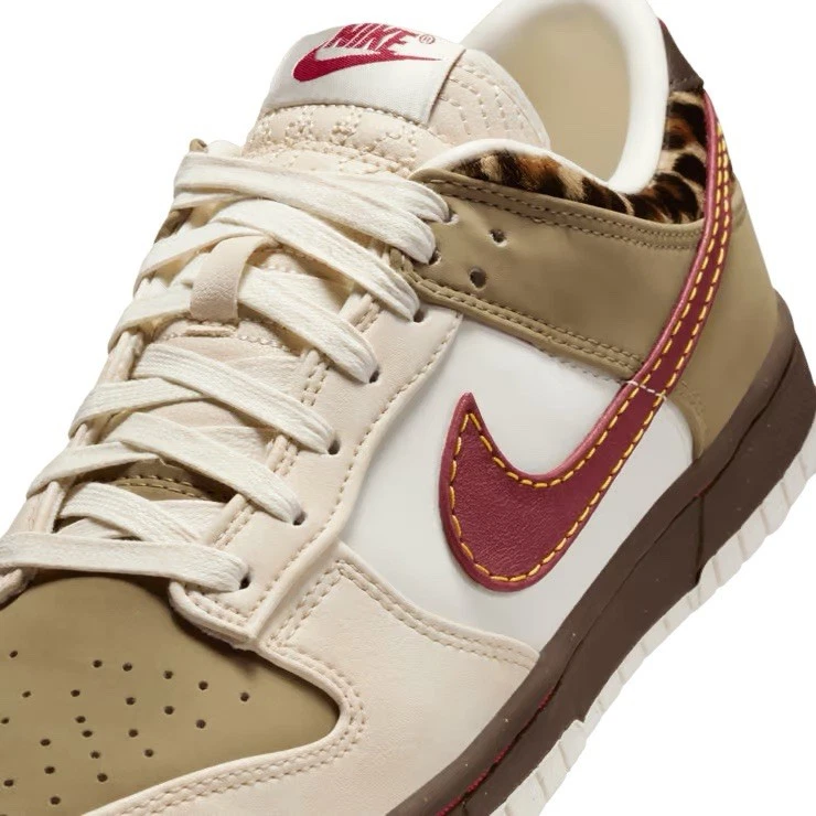 Nike Dunk Low Caqui Equipo Rojo Perla Blanco Leopardo WMNS Tallas IM6687-262 NUEVO Foto 2 de 4