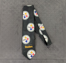 Pittsburgh Steelers Neck Tie Ralph Marlin  Co. All Over Print Vintage 90s NFL