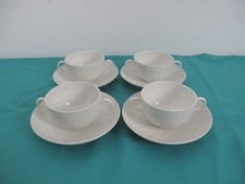 KPM Berlin Porzellan Neuosier Weiß 4x Suppentasse + Ut