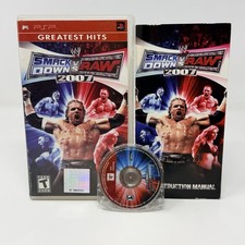 WWE SmackDown Vs Raw 2007 Sony PSP PlayStation Portable Complete CIB Tested