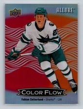 2024-25 Upper Deck Allure - Color Flow Fabian Zetterlund #CFL-21 Red Orange