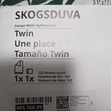 IKEA SKOGSDUVA Twin Bedding Set Forest Animals Green 80 Cotton 122 Thread Count