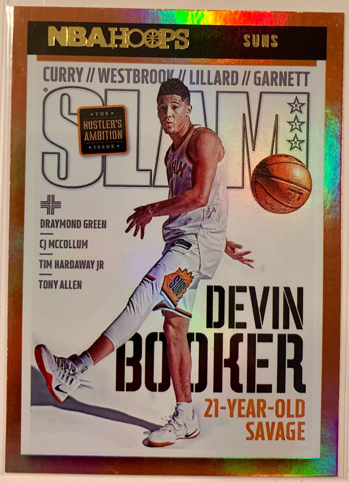 Devin Booker - 2021-22 Panini NBA Hoops SLAM Orange Holo #213