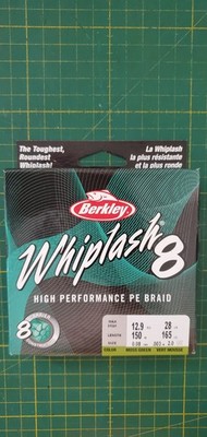 Berkley Whiplash 8 Geflochtene Angelschnur Moss Green Lange 150m Grösse 0.08mm