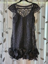 Black Macys Guess Dress Formal Size 4 NWT