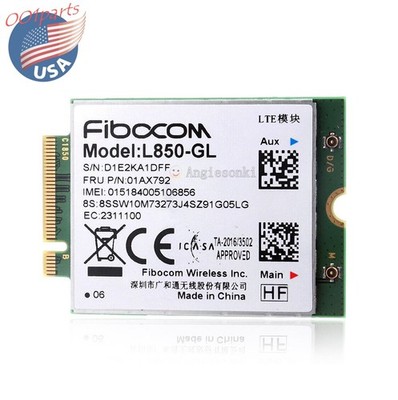 L850-GL LTE 4G WWAN Card Thinkpad L580 L490 X380 Yoga X1 Carbon 6th 01AX792 USK