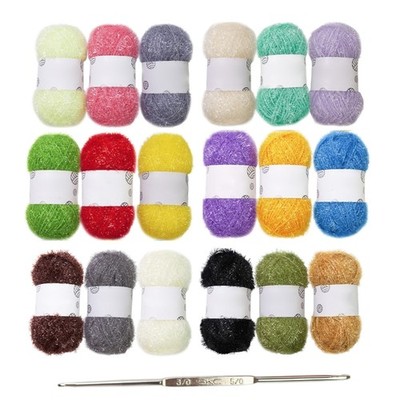 Sparkles Dish Scrubby Yarn Specialty Yarn with Hook Handmade Yarn for Craft