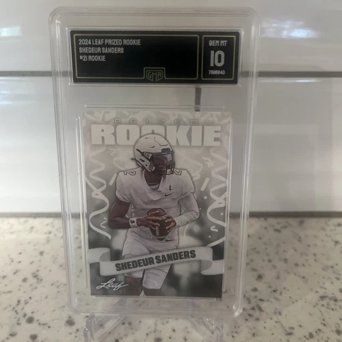 Shedeur Sanders 2024 Leaf Prized GMA 10 Rookie Card RC Colorado Buffaloes
